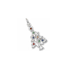 Rembrandt 14K White Gold Christmas Tree Charm – Add to a bracelet or necklace/