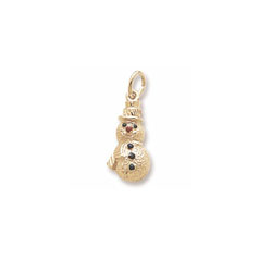 Rembrandt 10K Yellow Gold Snowman Charm – Add to a bracelet or necklace/
