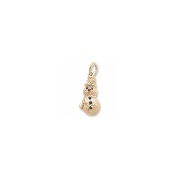 Rembrandt 14K Yellow Gold Snowman Charm – Add to a bracelet or necklace