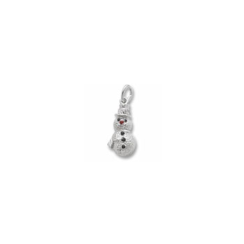 Rembrandt 14K White Gold Snowman Charm – Add to a bracelet or necklace