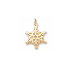 Rembrandt 10K Yellow Gold Snowflake Charm – Add to a bracelet or necklace/