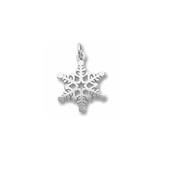 Rembrandt 14K White Gold Snowflake Charm – Add to a bracelet or necklace/