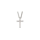 Girls Tiny Diamond Cross Pendant Necklace - 14K White Gold - 0.085 ct. tw. - 16