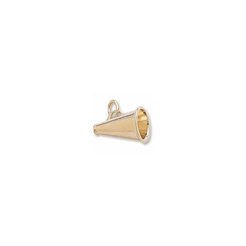 Rembrandt 10K Yellow Gold Megaphone (Medium) Charm – Add to a bracelet or necklace