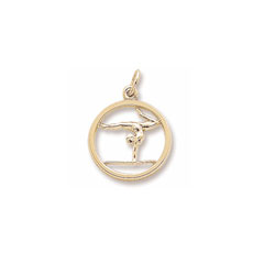 Rembrandt 10K Yellow Gold Gymnast Charm – Add to a bracelet or necklace/