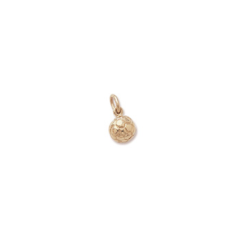 Rembrandt Solid 10K Yellow Gold Tiny Soccer Charm – Add to a bracelet or necklace