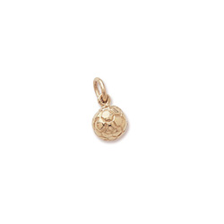 Rembrandt Solid 10K Yellow Gold Tiny Soccer Charm – Add to a bracelet or necklace/