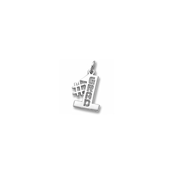 Rembrandt 14K White Gold #1 Grad Charm – Add to a bracelet or necklace