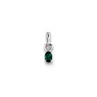Girls Diamond & Birthstone Necklace - Created Emerald Birthstone