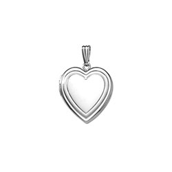 Children's Locket Necklace - Sterling Silver - Engravable/
