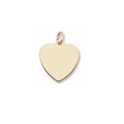 Rembrandt 10K Yellow Gold Engravable Medium Heart Charm (Classic) – Engravable on front and back - Add to a bracelet or necklace 