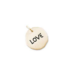 Rembrandt 10K Yellow Gold Love Charm – Engravable on back - Add to a bracelet or necklace/