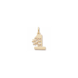 Rembrandt 10K Yellow Gold #1 Mom Charm – Add to a bracelet or necklace/