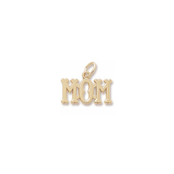 Rembrandt 10K Yellow Gold Mom Charm – Add to a bracelet or necklace
