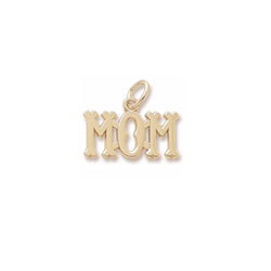 Rembrandt 10K Yellow Gold Mom Charm – Add to a bracelet or necklace/