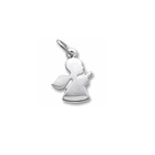 Rembrandt Sterling Silver Angel in Prayer Charm (Small) – Engravable on back - Add to a bracelet or necklace - BEST SELLER