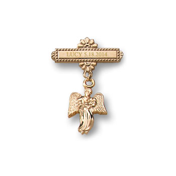 Angel - Christening / Baptism Pin - 14K Gold-Filled
