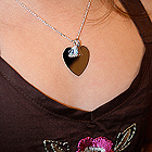 Love You!™ (Large Heart) by Adorable Engravables® - Build Your Own Custom Personalized Birthstone Necklace - Sterling Silver Rhodium - with exclusive Grow-With-Me™ Chain 