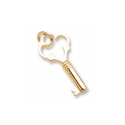 Rembrandt 10K Yellow Gold Key Charm – Add to a bracelet or necklace/