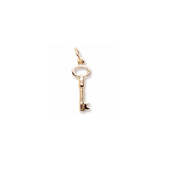 Rembrandt 10K Yellow Gold Skeleton Key Charm (Small) – Add to a bracelet or necklace