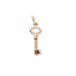 Rembrandt 10K Yellow Gold Skeleton Key Charm (Small) – Add to a bracelet or necklace/