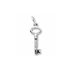 Rembrandt 14K White Gold Skeleton Key Charm (Small) – Add to a bracelet or necklace/
