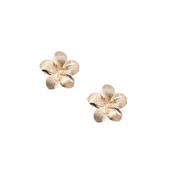 Girls Elegant Flower Girl Keepsakes™ - 14K Yellow Gold Screw Back Flower Earrings for Babies & Toddlers - Safety threaded screw back post