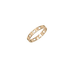 Baby Hearts 10K Yellow Gold Baby Ring - First Ring for Baby / Toddler - Size 2 - BEST SELLER/