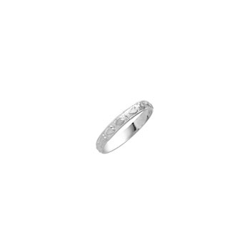 A First Ring for Baby&trade; - Sterling Silver Rhodium Hearts Baby Band - Size 1 Baby Ring