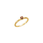Adorable High-Quality January Birthstone Rings for Girls - 3mm Genuine Mozambique Garnet Gemstone - 14K Yellow Gold Toddler / Grade School Girl Ring - Size 3 - BEST SELLER