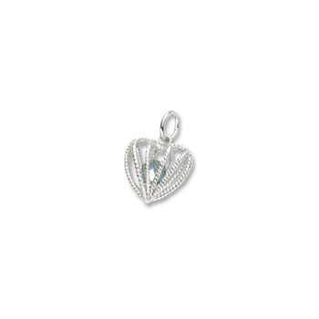 Rembrandt Embraced with Love March Stone - Sterling Silver