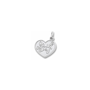 Rembrandt I Love You Heart - Sterling Silver