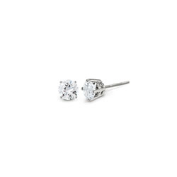 Baby / Children's Diamond Stud Earrings - 3/8 CT TW - 14K White Gold/
