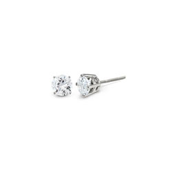 Baby / Children's Diamond Stud Earrings - 1/2 CT TW - 14K White Gold/