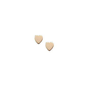 Tiny Gold Heart Earrings for Girls - 14K Yellow Gold Screw Back Earrings for Baby, Toddler, Child - BEST SELLER