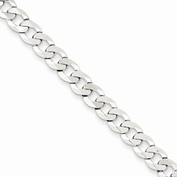 Silver 5.75mm Flat Curb Link Necklace Chain - 16