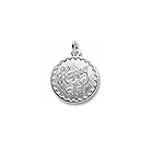 Happy 11 - Birthday Girl - Large Round Sterling Silver Rembrandt Charm – Engravable on back - Add to a bracelet or necklace 