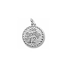 Grown Up 12 - Birthday Girl - Large Round Sterling Silver Rembrandt Charm – Engravable on back - Add to a bracelet or necklace 