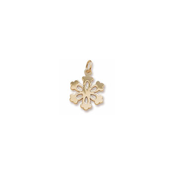 Rembrandt 10K Yellow Gold Snowflake Charm – Add to a bracelet or necklace
