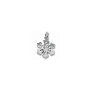 Rembrandt 14K White Gold Snowflake Charm – Add to a bracelet or necklace