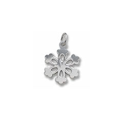 Rembrandt 14K White Gold Snowflake Charm – Add to a bracelet or necklace/