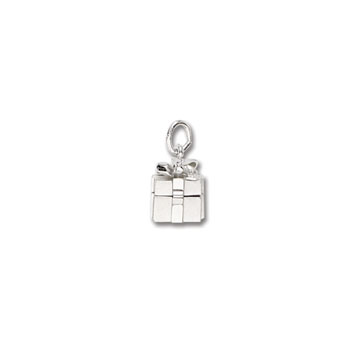 Rembrandt Sterling Silver Gift Box Charm – Gift Box Opens - Add to a bracelet or necklace