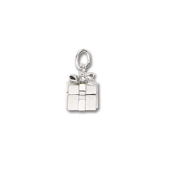 Rembrandt Sterling Silver Gift Box Charm – Gift Box Opens - Add to a bracelet or necklace/