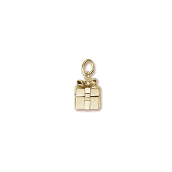 Rembrandt 10K Yellow Gold Gift Box Charm – Gift Box Opens - Add to a bracelet or necklace