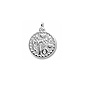 Sweet 16 - Birthday Girl - Large Round Sterling Silver Rembrandt Charm – Engravable on back - Add to a bracelet or necklace 