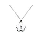 Kids Initial Necklace - Letter H - Sterling Silver