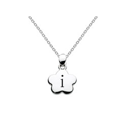 Kids Initial Necklace - Letter I - Sterling Silver/