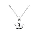 Kids Initial Necklace - Letter Q - Sterling Silver