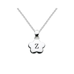 Kids Initial Necklace - Letter Z - Sterling Silver/