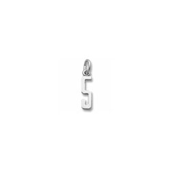 Rembrandt Sterling Silver Tiny Number 5 Charm – Add to a bracelet or necklace /